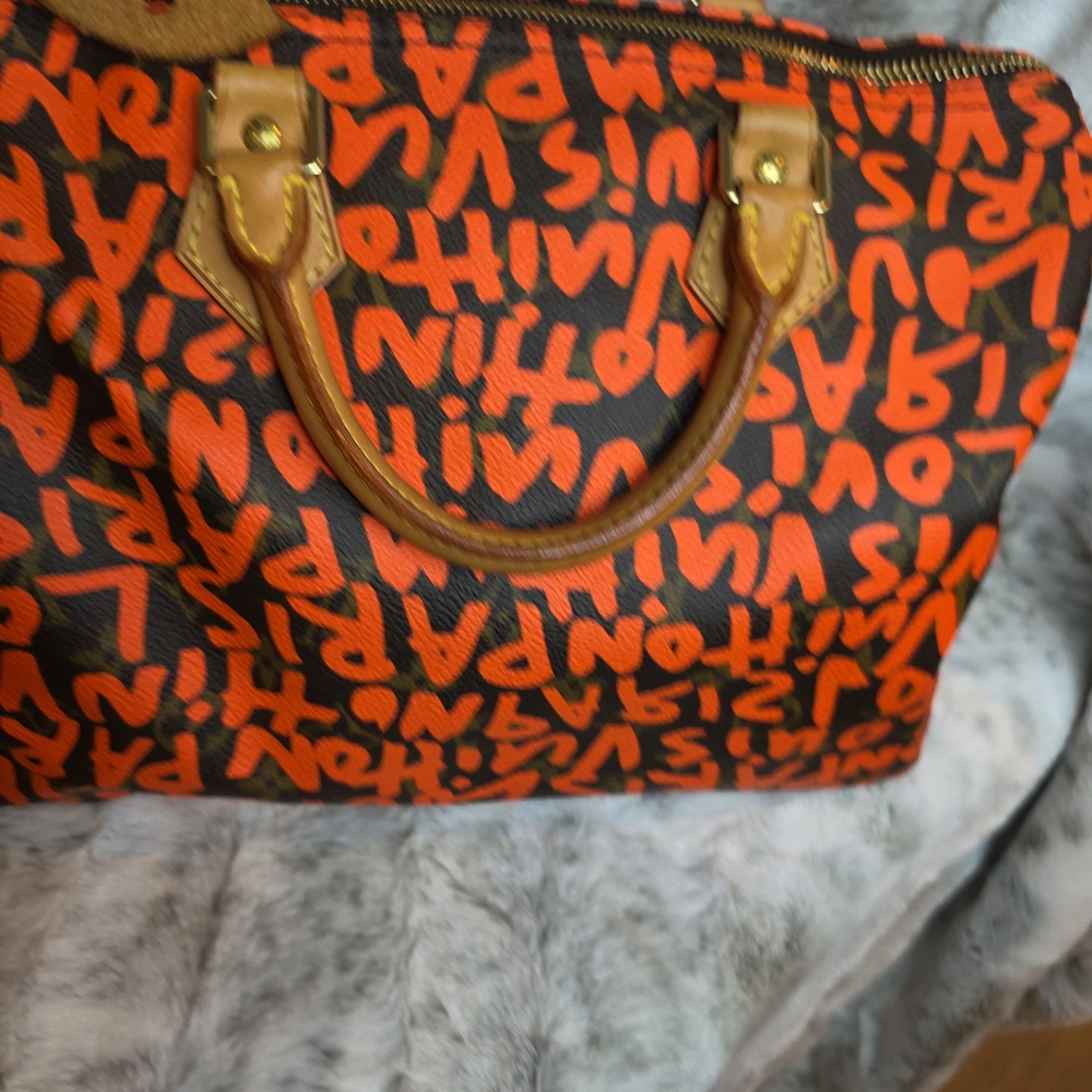 Louis Vuitton Bold Orange and Brown Satchel - Picture 10 of 15